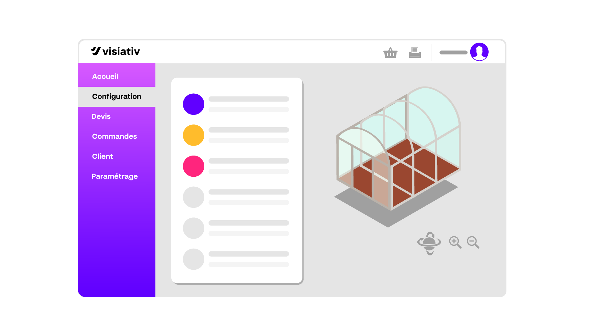 screenshot of Visiativ CPQ